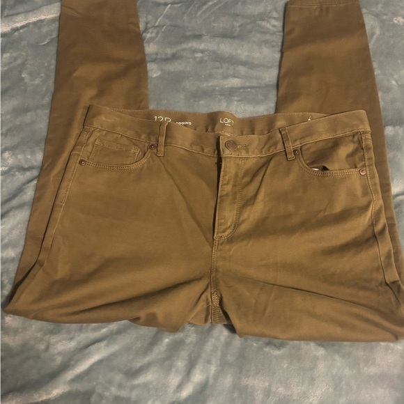 Loft Outlet green Jean like leggings. Size 12 petite. Stretch, soft - Picture 1 of 6